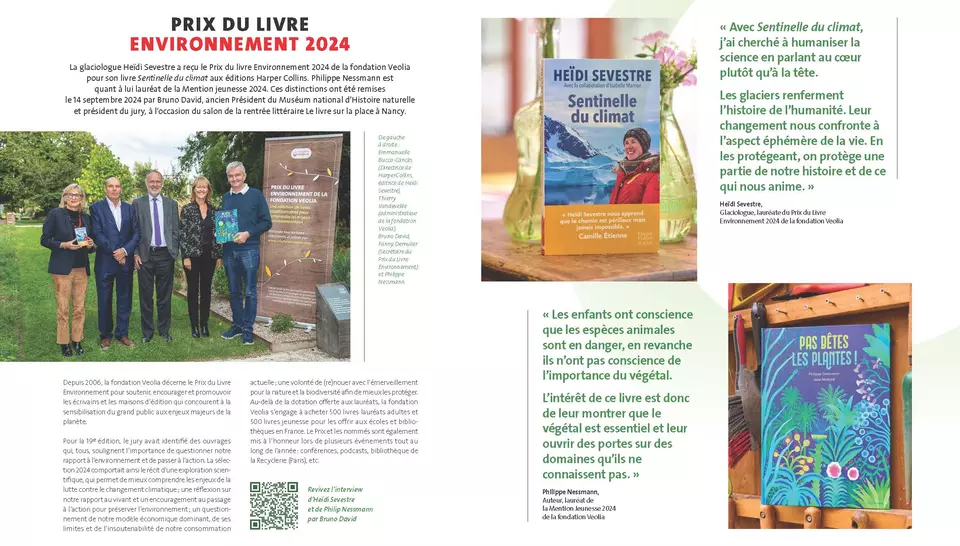 Fondation Veolia - Rapport annuel 2024, Prix du Livre Environnement