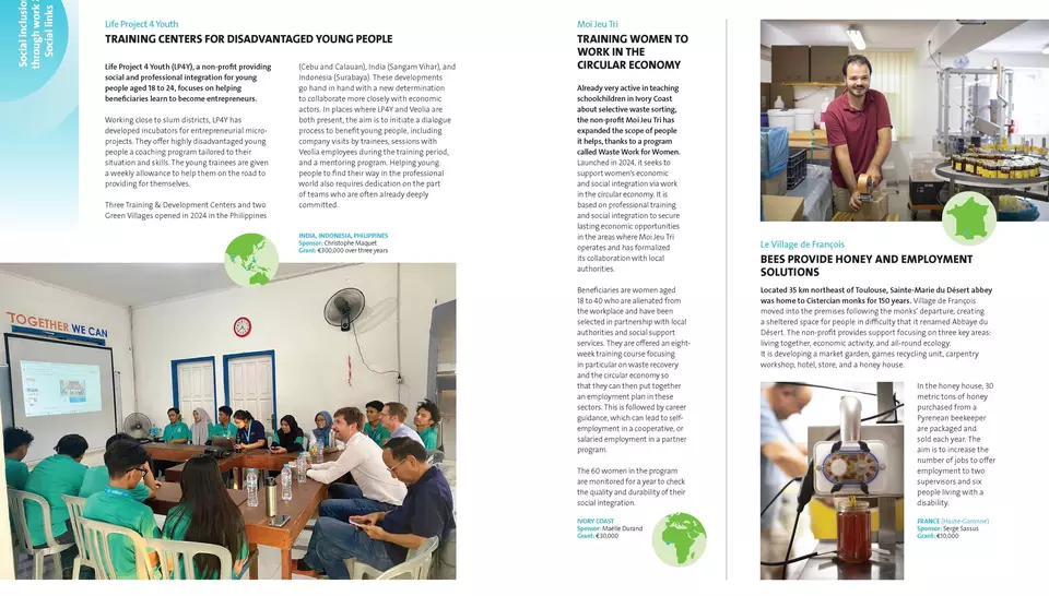 Veolia Foundation - 2024 Activity Report, Projects supported, Social inclusion