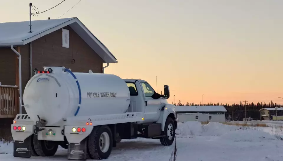 Truck transporting drinking water