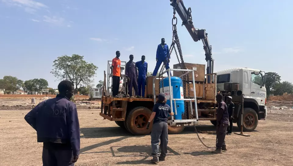 Aquaforce 5000 on a truc, South Sudan, december 2025