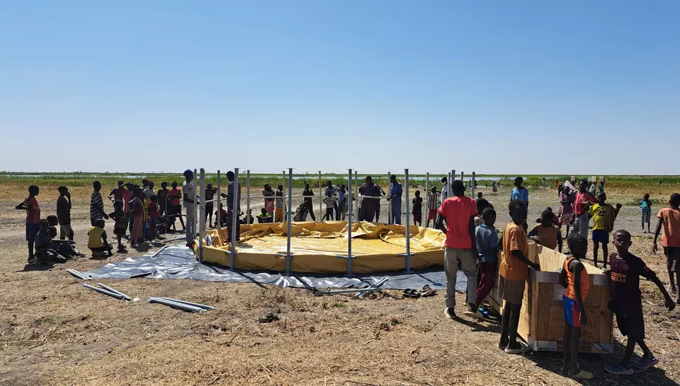 Deployment of an Aquaforce, South Sudan, Renk - Rising first sedimentation tank