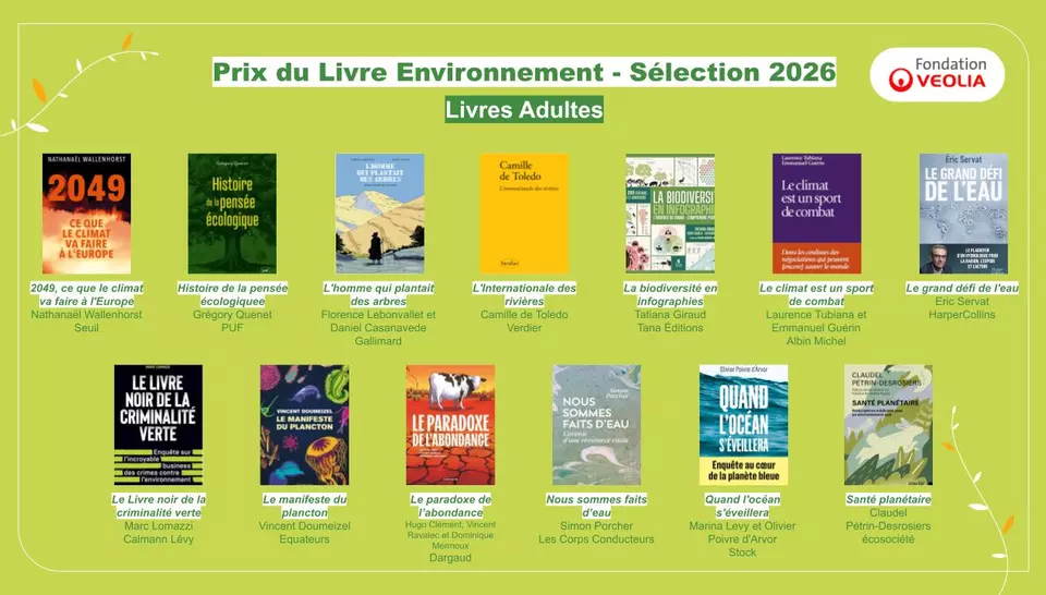 Prix du Livre Environnement 2026 - Sélection Adultes