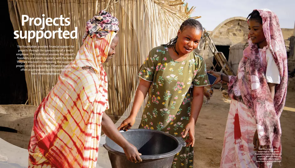 Rapport d'activité 2025, Fondation Veolia, Projects supported