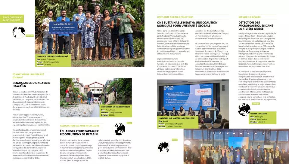 Rapport d'activité 2025, Fondation Veolia, Environment & Biodiversity Projects