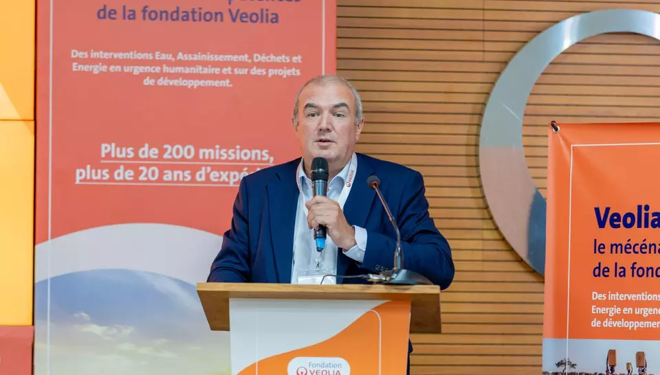 Philippe Bourdeau, Directeur de la Zone Afrique Moyen Orient, au lancement d'un hub Veoliaforce au Maroc