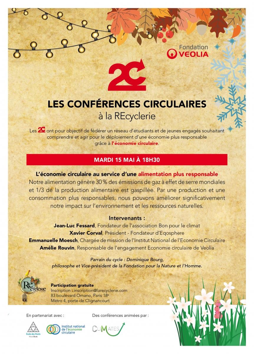 Conférence 2C de la REcyclerie le 15 mai 2018 sur l'alimentation responsable Conférence 2C de la REcyclerie le 15 mai 2018 sur l'alimentation responsable