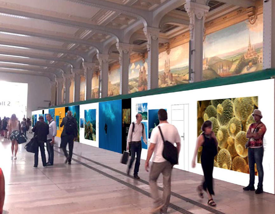 Des récifs coralliens sur les murs de la Gare de Lyon