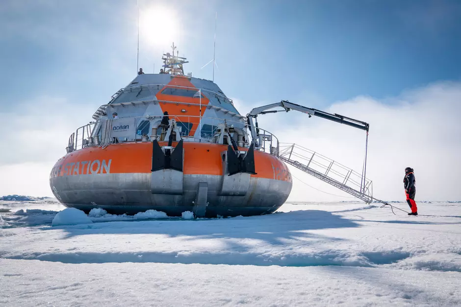 La Tara Polar Station dans l'océan Arctique © Maéva Bardy - Fondation Tara Ocean