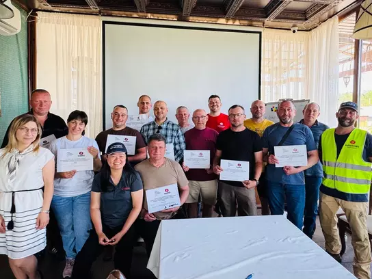 Training in a Veoliaforce mission, Ukraine, with Julien de Sousa and Angela Currie, 2026
