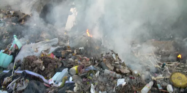 Disposing of waste in the savanna