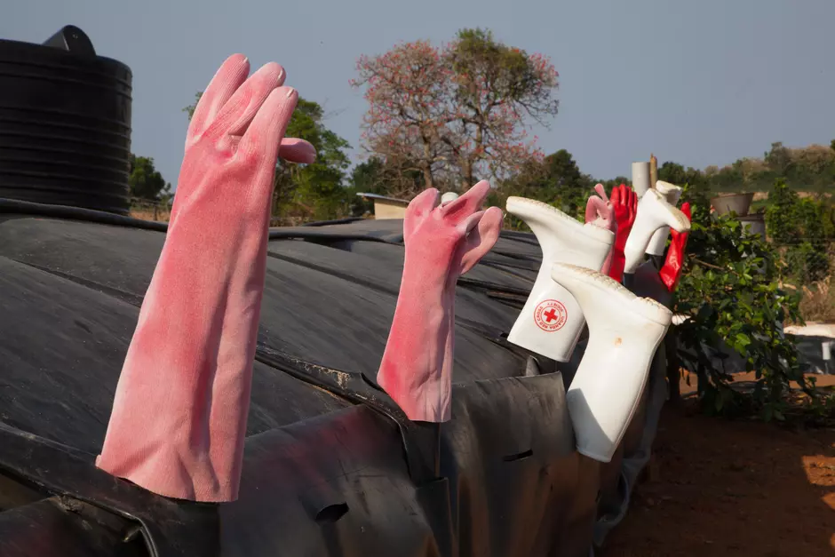Le Saniforce déployé dans le camps de réfugiés de Kyangwali (Ouganda), janvier 2025, Crédits Fondation Veolia