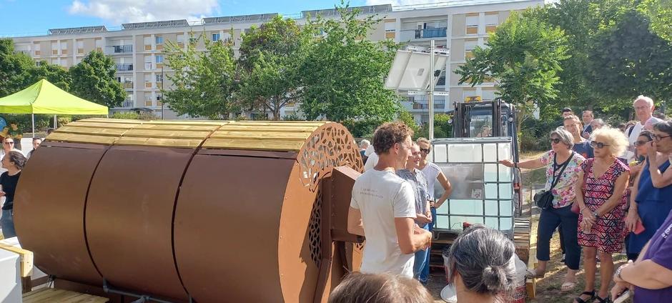 Inauguration d'un composteur collectif avec Pôle in 49, juin 2025