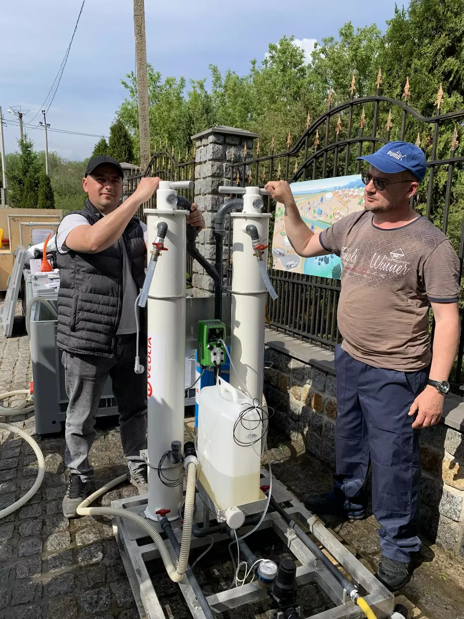 Training in a Veoliaforce mission, Ukraine, with Julien de Sousa and Angela Currie, 2026