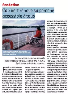 Cap Vert rénove sa péniche accessible à tous